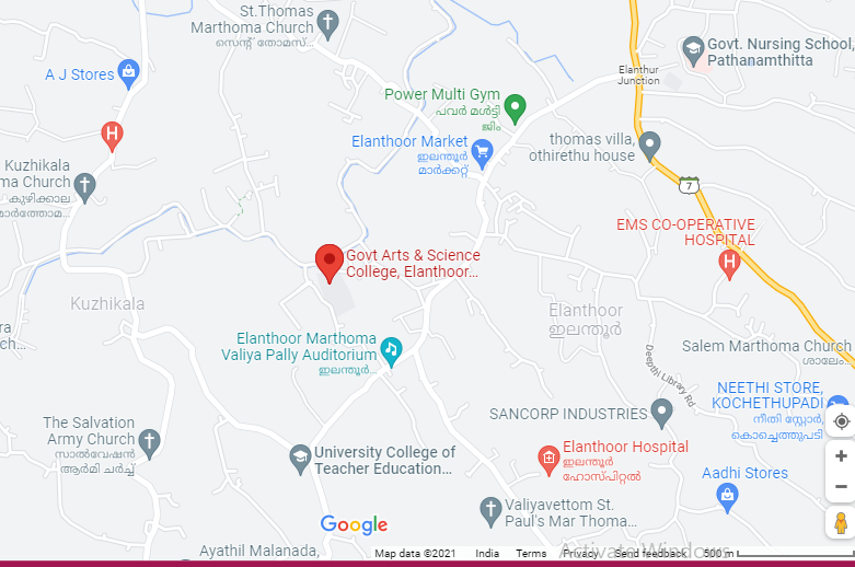 Location Govt Arts and Science College Elanthoor